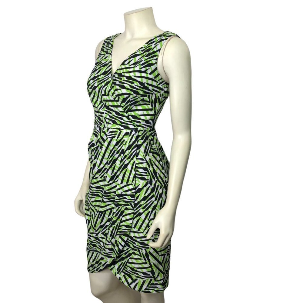 LONDON TIMES V-NECK FAUX WRAP SHEATH DRESS SIZE‎ 4